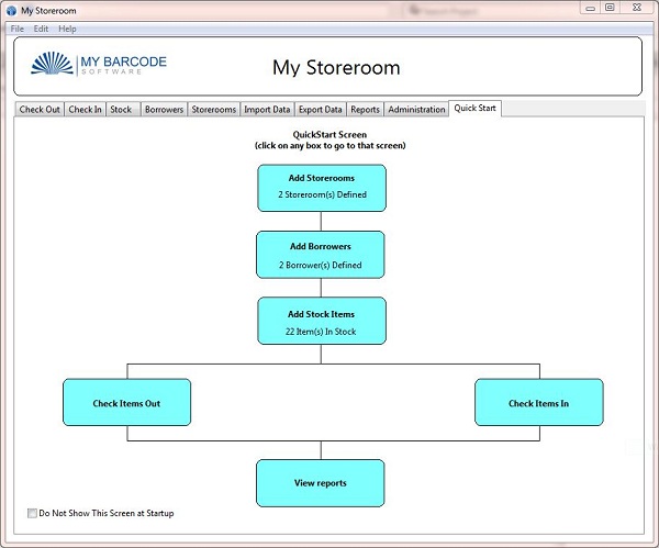 My Storeroom Main Page